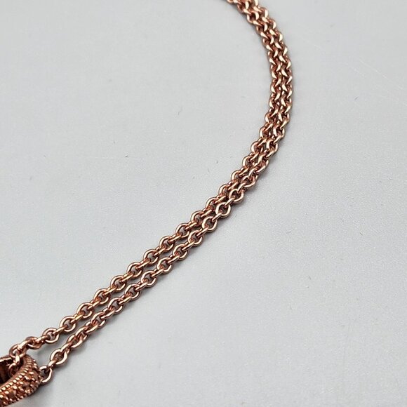 Rose Gold Plated Angel Wing Heart Locket Necklace 925 Thailand 26.35 19" Chain - Picture 4 of 10